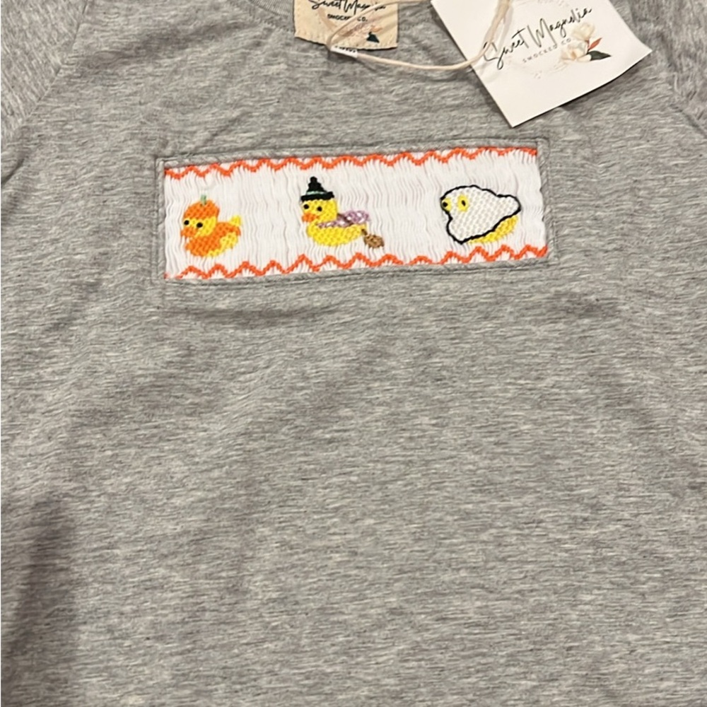 Halloween Shirt with Embroidered Duck Design